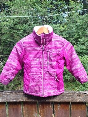Free Country Girls SizeXS,(5-6)Pink &White,Quilted Jacket with Plush Lining